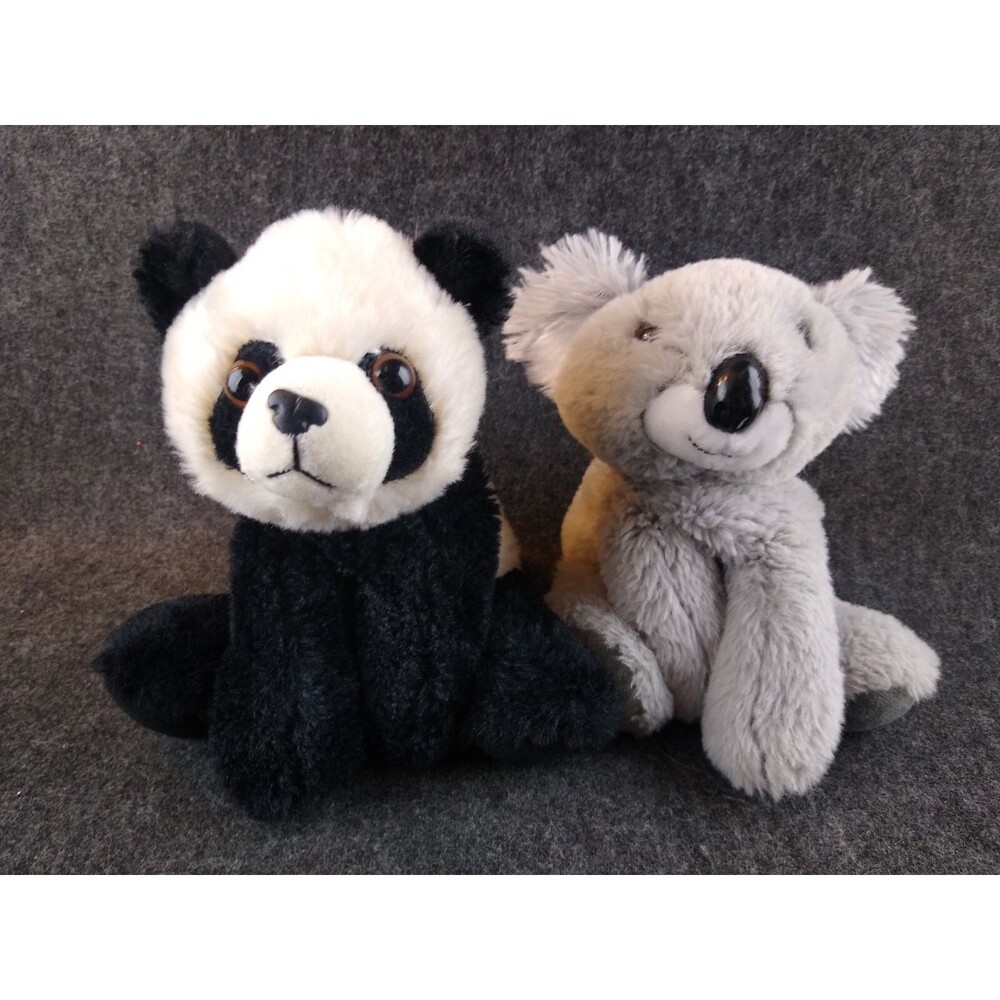 The Petting Zoo Plush Bear Lot Stuffed Animal Toy Koala and Panda Floppy Soft